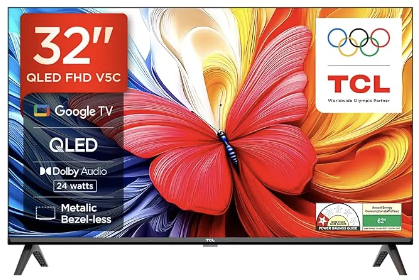TCL 80 cm (32 inch) V5C Series Full HD Smart QLED Google TV