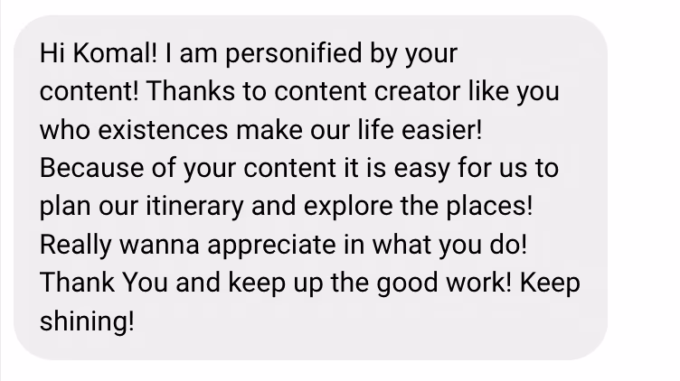 Traveler testimonial 3